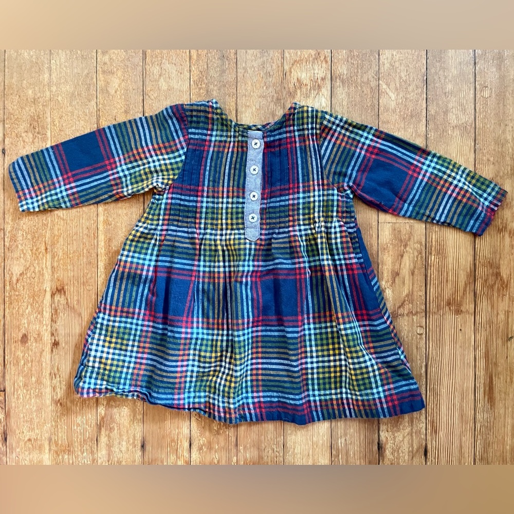 Rainbow Plaid Cotton Dress